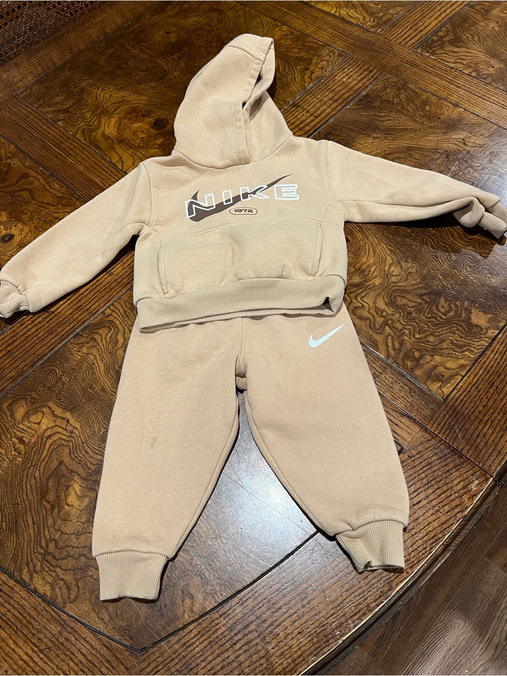 Nike Kids Tan Hoodie & Joggers Set - Tan